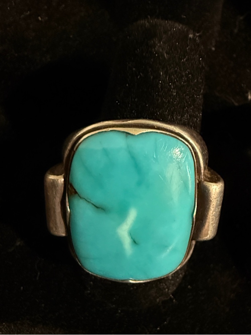 Vintage Pacific Jewelry Co JP Sterling Silver Turquoise Men’s Ring Sz 8.75 13.8g
